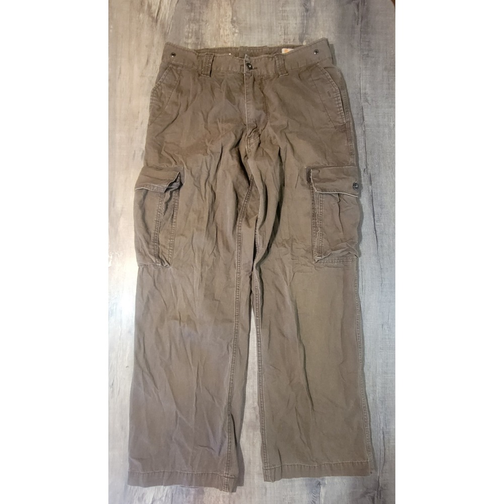 Old Navy Mens 33x32 Brown Cotton Field Tested Vintage Regulation Cargo Pants